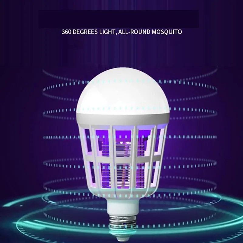 E27 110V 220V 9W/15W/20W 2 en 1 bombilla LED antimosquitos luz nocturna blanca Anti Moskito 2 vías accesorios de iluminación de jardín - imagen 5