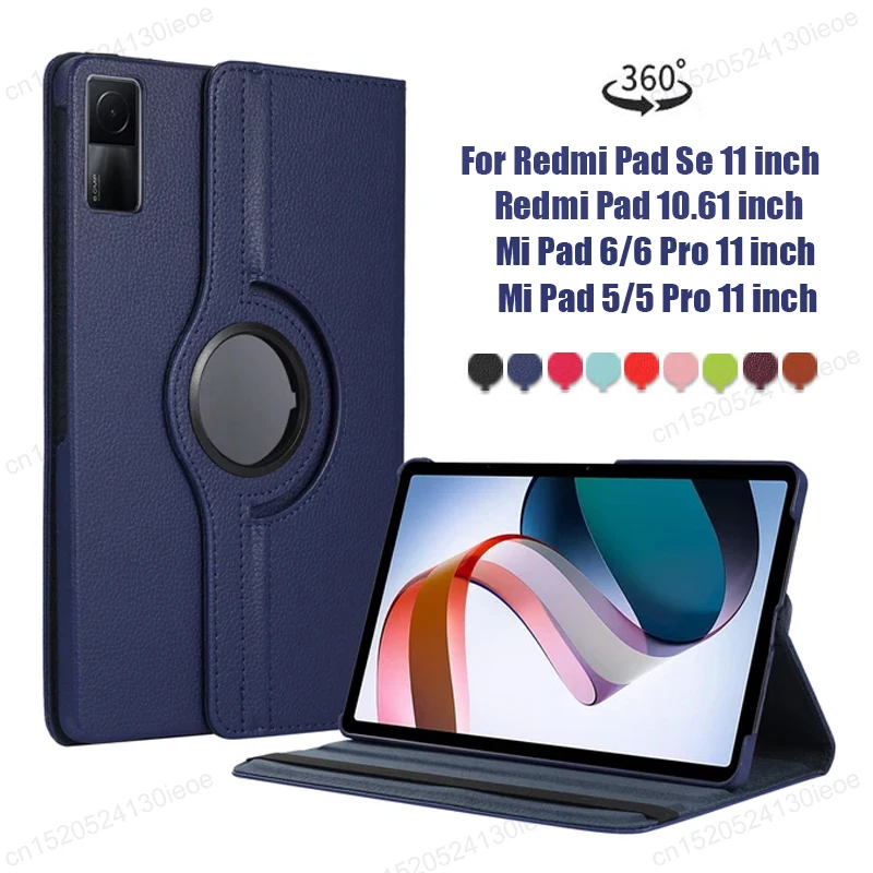 Funda giratoria 360 para Xiaomi RedMi Pad 2 Pro 12,1 SE 11 "2025 funda MiPad 5 6 Pro 11 7 8 Pro 11,2 pulgadas fundas protectoras para tableta