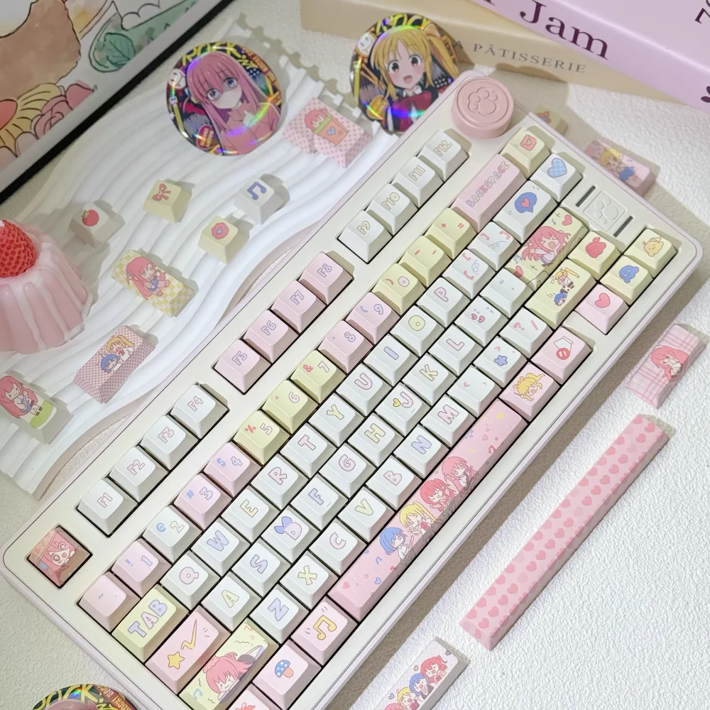 Teclas con tema Lonely Rock PBT Cherry MDA altura 149 teclas de dibujos animados de Anime compatibles con teclado mecánico 68/84/87/104 - imagen 5