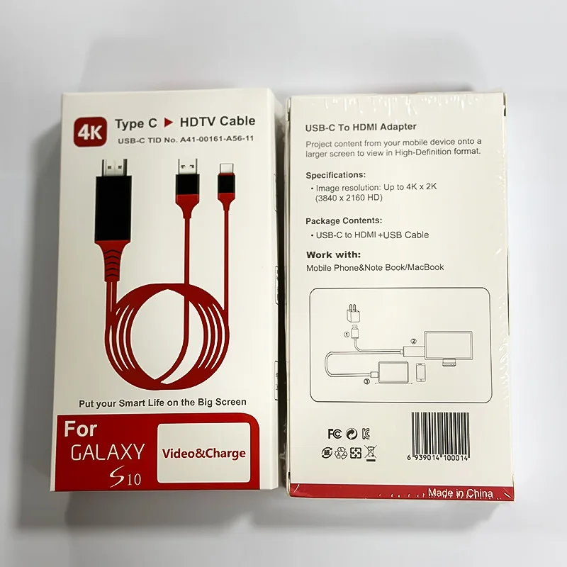 2M teléfono portátil USB tipo c a HDMI TV HDTV 4K @ 30Hz 1080P proyección misma pantalla HD Audio y vídeo PC ordenador Cable de alimentación USB - imagen 3