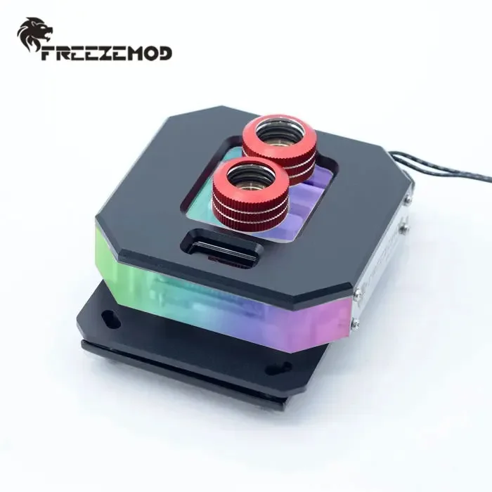 FREEZEMOD AMD CPU bloque de refrigeración por agua pantalla LCD de temperatura pantalla VA para AMD AM5 AM4, radiador de CPU UPR-2020A plateado/negro - imagen 2