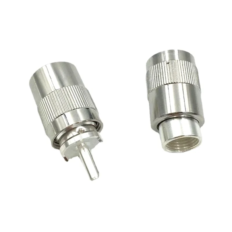 1-10 Uds PL259 UHF conector macho SL16 UHF PL-259 enchufe macho soldadura para RG8 RG213 LMR400 7D-FB Cable Coaxial latón cobre - imagen 4