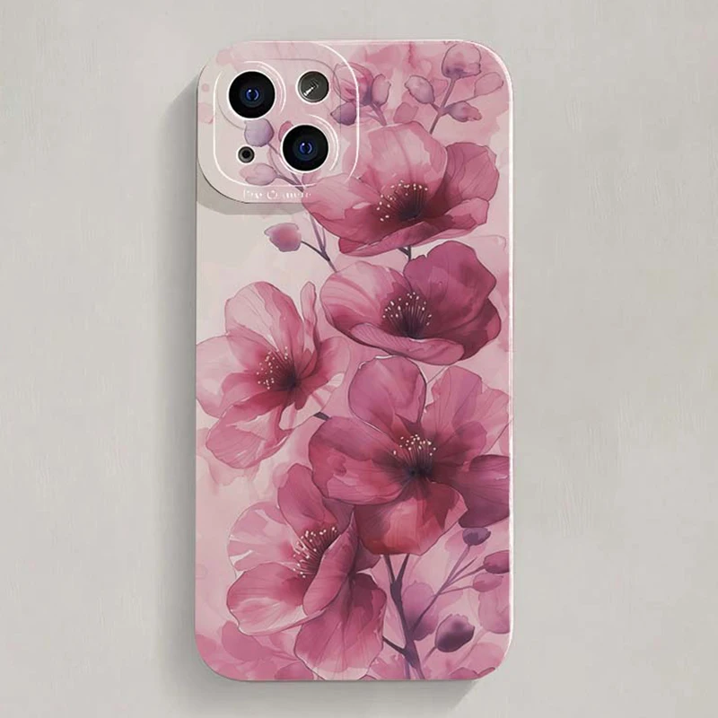 Para Xiaomi Poco F7 F6 F5 Pro 5G Funda de silicona con patrón de flores florales vívidas para Poco X7 X6 X5 X3 M6 Pro Funda suave de TPU