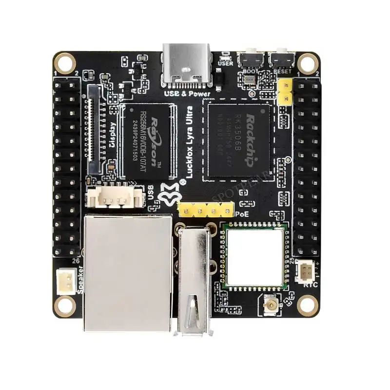 Luckfox Lyra Ultra RK3506B Opción de micrófono EMMC-8GB integrada WiFi6 /PoE con puerto de audio y pantalla - imagen 4
