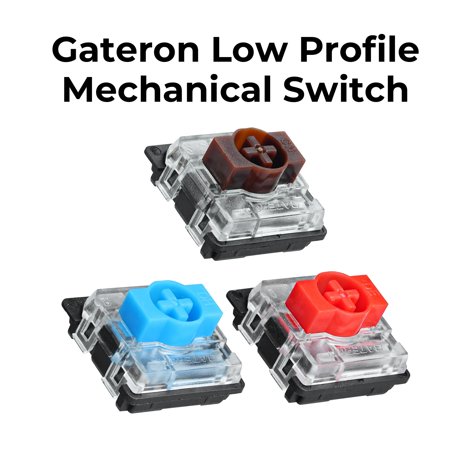 Gateron-Interruptor de perfil bajo para teclado mecánico, interruptores RGB de intercambio en caliente de 3 pines para Air75, Air60, K1, K3, K7, rojo, azul, marrón