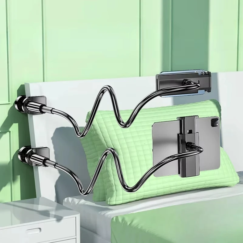 1 soporte giratorio para teléfono y tableta, 360 ° Soporte giratorio duradero para teléfono y tableta, diseño sin caída para uso junto a la cama - imagen 5