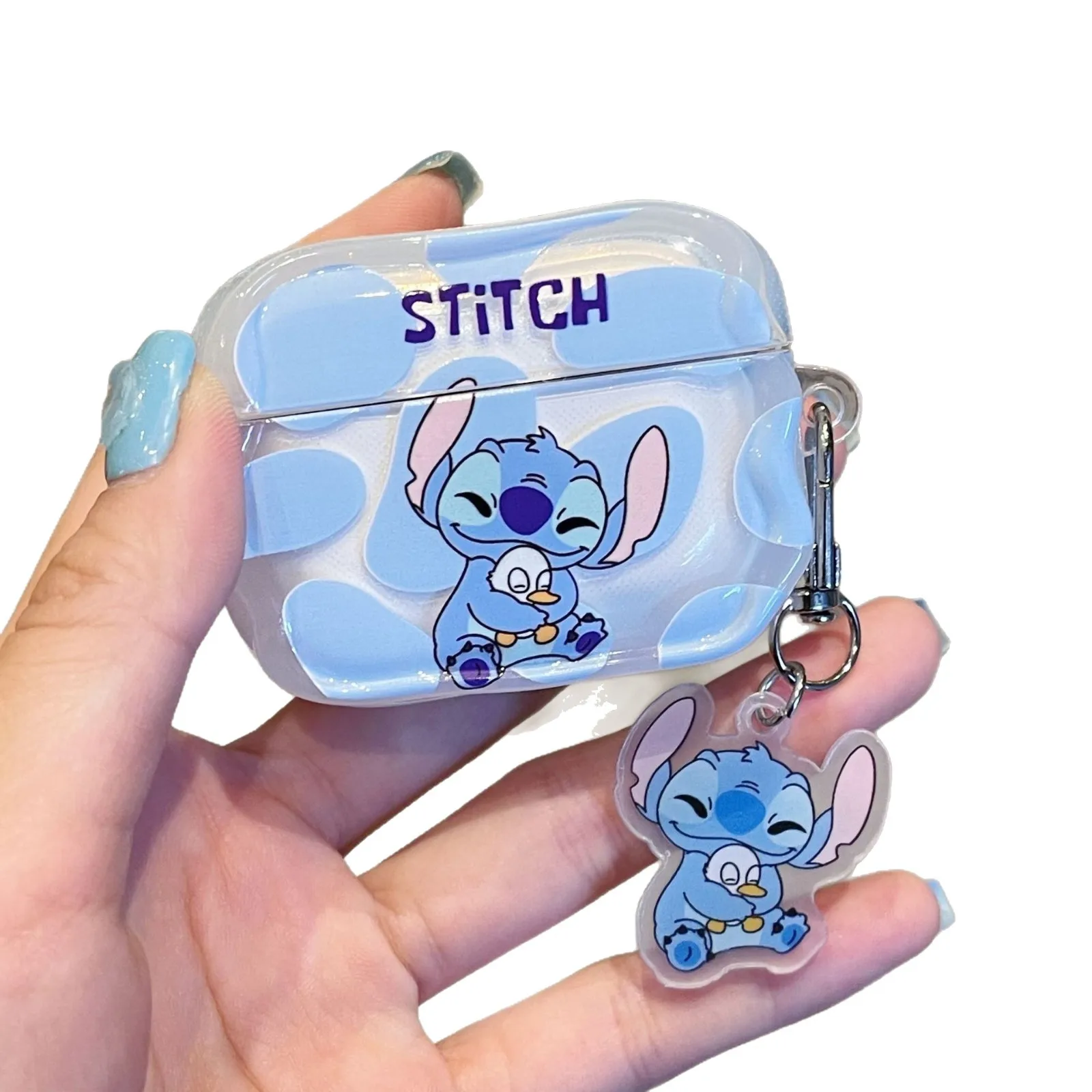 Funda de auriculares de punto de dibujos animados para Apple Airpods 4 3 Pro 2 1 funda protectora de auriculares inalámbricos con Bluetooth con el mismo llavero