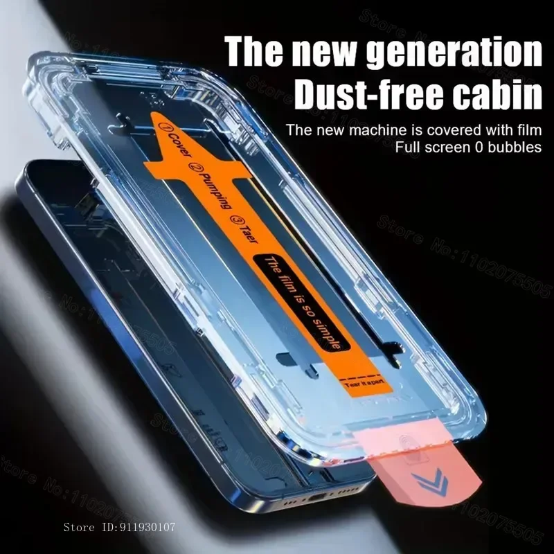 Vidrio Templado Ultra HD sin polvo para IPhone 17 16 15 Pro Max 11 12 13 Pro 14 15 Plus XR XS Protector de pantalla de fácil instalación