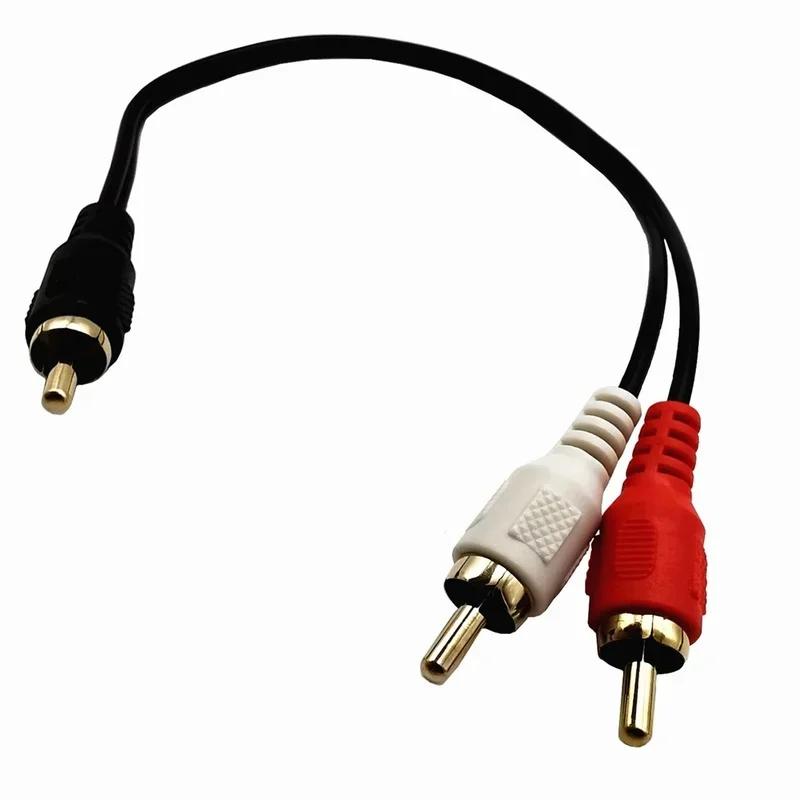 Cable RCA chapado en oro de un punto, macho a macho, TV, 1 Revolution 2, Cable de Audio macho, DVD - imagen 2