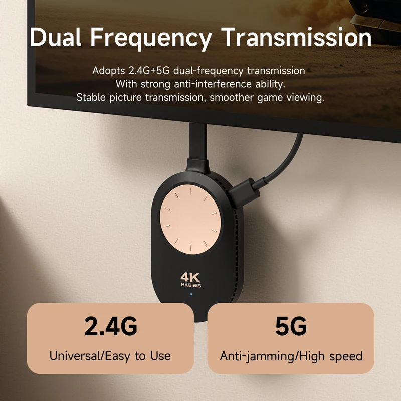 Hagibis-adaptador Dongle de pantalla Compatible con HDMI, extensor inalámbrico 4K @ 60Hz para ordenador portátil, PC, Smartphone, HDTV, proyector iOS - imagen 5