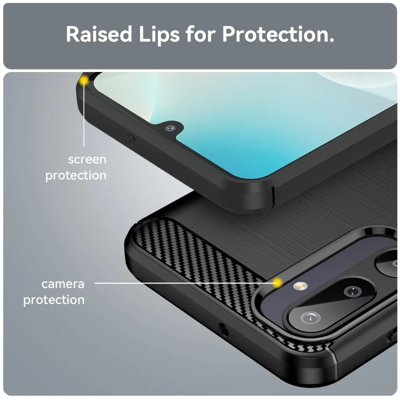 Para Samsung Wide 8 funda Samsung Galaxy Wide 8 Capas nuevo parachoques trasero a prueba de golpes TPU suave fibra de carbono Fundas Samsung Wide 8 - imagen 5