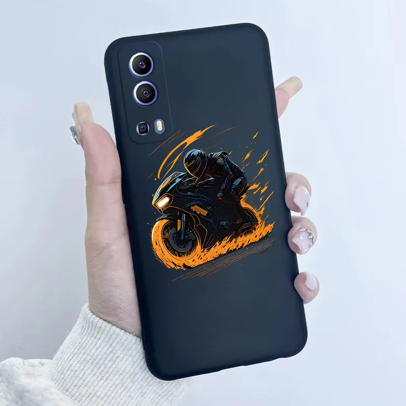 Para Vivo Y72 Y52 5G funda de teléfono V2053 V2041 mariposa flor niñas suave silicona TPU carcasa trasera para Vivo Y 72 Y 52 5G cubre - imagen 4