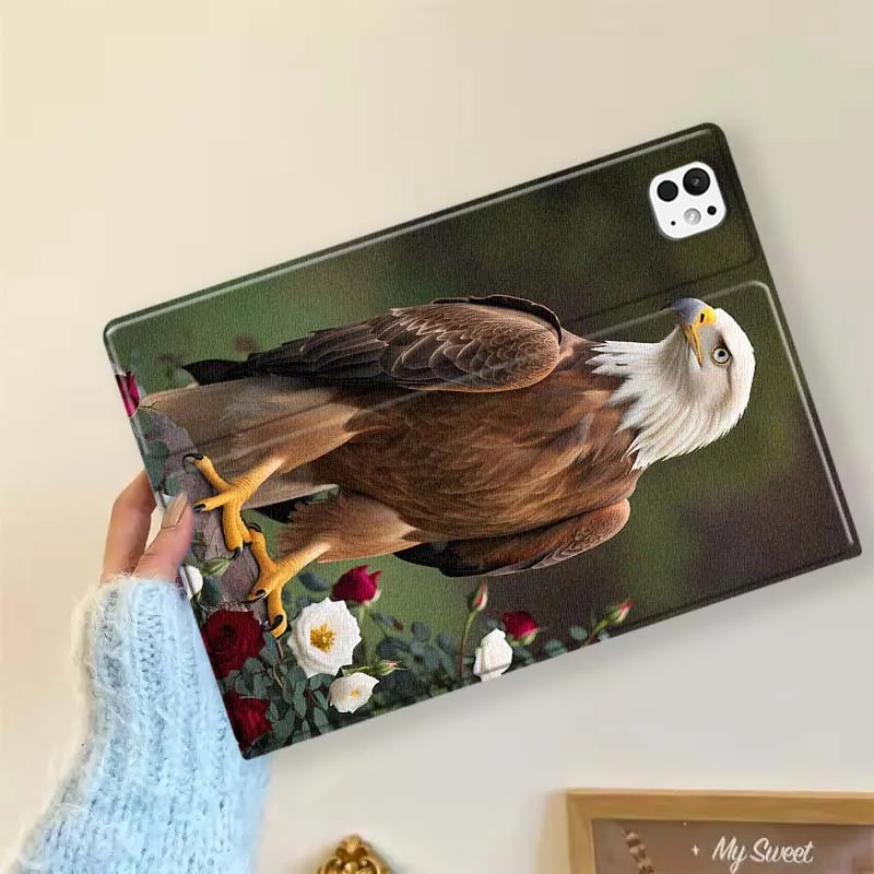 Patrón de cara de águila Animal para iPad Pro Mini 1 2 3 4 5 6 7 7ta generación 12,9 10,5 13 11 7,9 8,3 M4 pulgadas funda para tableta - imagen 4