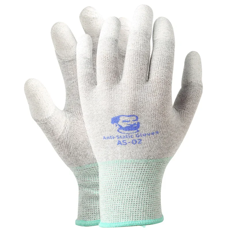 Nuevos guantes mecánicos AS02 elásticos antideslizantes de fibra de carbono para reparación de piezas electrónicas de teléfono guantes protectores antiestáticos - imagen 3