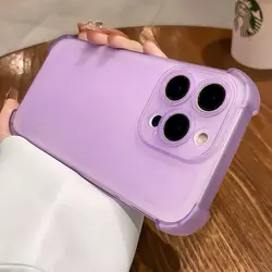 Funda de teléfono transparente mate para iPhone 17 Pro 16 15 13 11 12 14 Pro Max Air Candy Color a prueba de golpes funda suave de silicona transparente