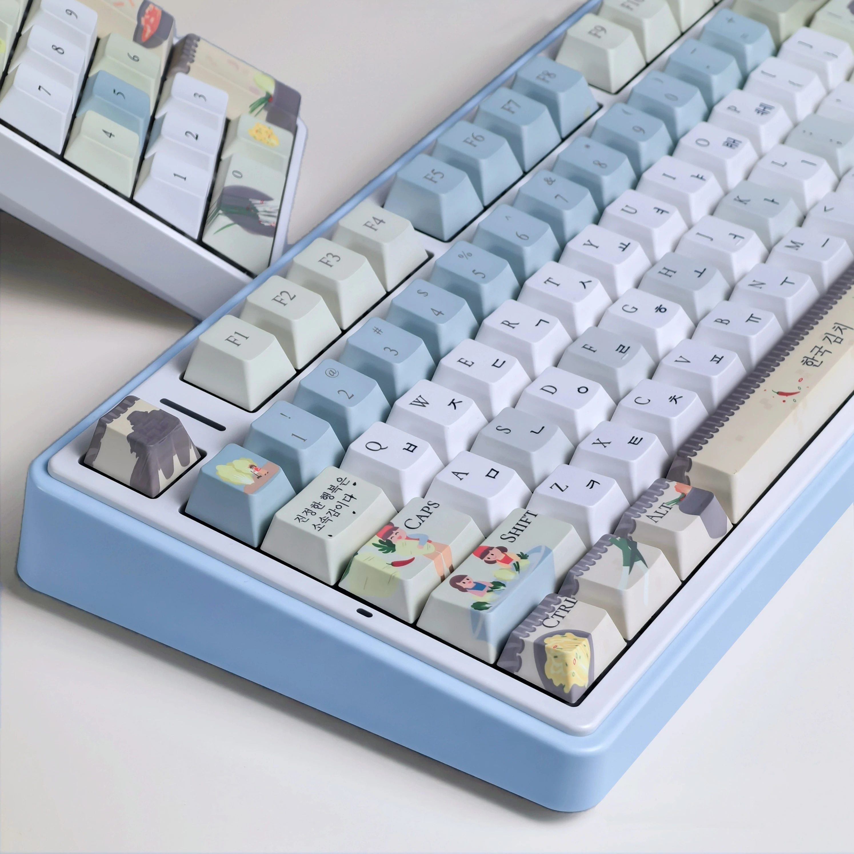 Teclas coreanas Kimchi Morandi Color cultura coreana diseño Iso/Ansi para teclado Aula F75/F99 teclas personalizadas - imagen 3