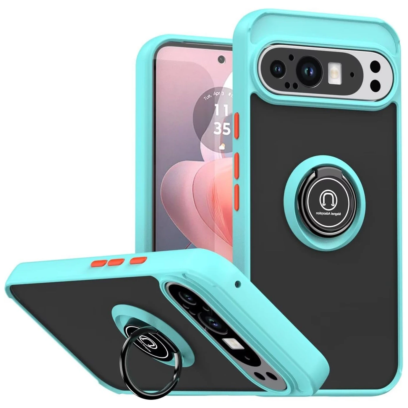 Funda mate armadura para Google Pixel 10 Pro XL 9 Pro 9A, anillo de cubierta, soporte magnético, carcasa a prueba de golpes, Fundas