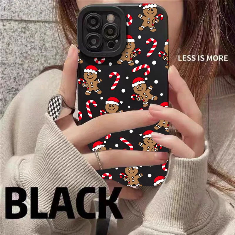 Funda de teléfono con patrón de bastón de caramelo y hombre de jengibre navideño para Xiaomi Redmi Note 14 13 12 Pro Plus 5G 12S 11 10 14C 15C 13C - imagen 5