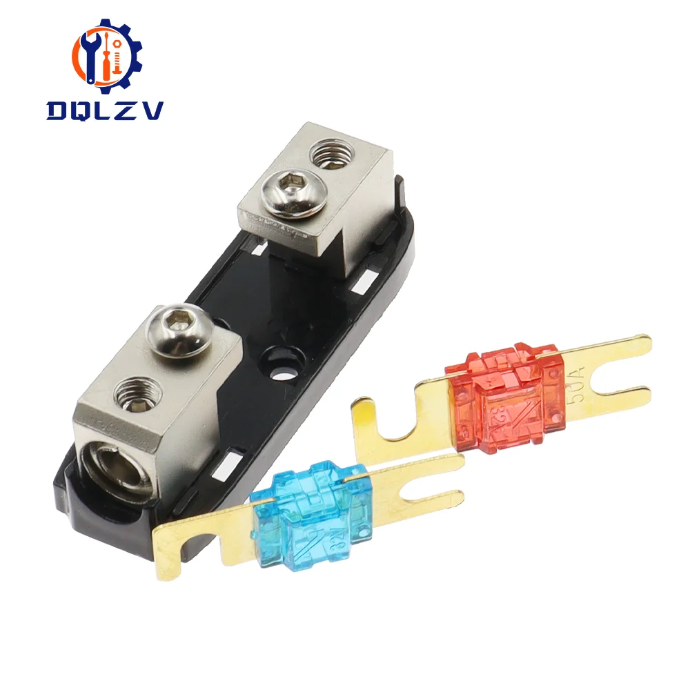 Fusible de Audio para coche, portafusibles de potencia, 30-150A, Audio estéreo, portafusibles AGU de una sola vía, bloque de distribución de energía, caja de fusibles para coche - imagen 3