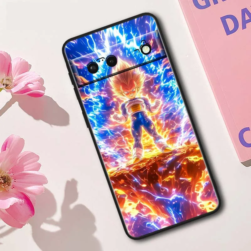 Funda de Anime d-dragon Ball Vegeta IV para Google Pixel 9 8 7 6 5 4 9a 8A 7a 6a 5A 4A 5XL XL Pro 5G funda de teléfono negra - imagen 3
