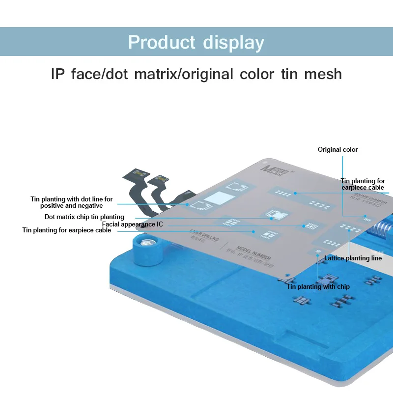 MaAnt Face ID, accesorio de mantenimiento de matriz de puntos para Series X 11, 12, 13, reparación de celosía de teléfono celular, juego de plataforma de plantación BGA Reballing - imagen 5