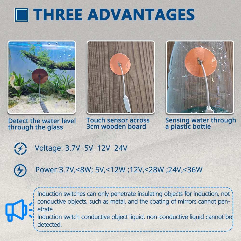 Interruptor táctil de Metal de 110V y 220V, conducción de lámina de cobre, 5V, 12V, 24V, detección capacitiva táctil de partición para tira de luz, hogar inteligente - imagen 4