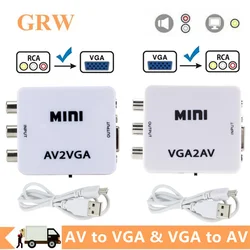 Conversor RCA a VGA con Audio para PC y TV HD 1080p