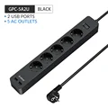 5 AC 2USB Black