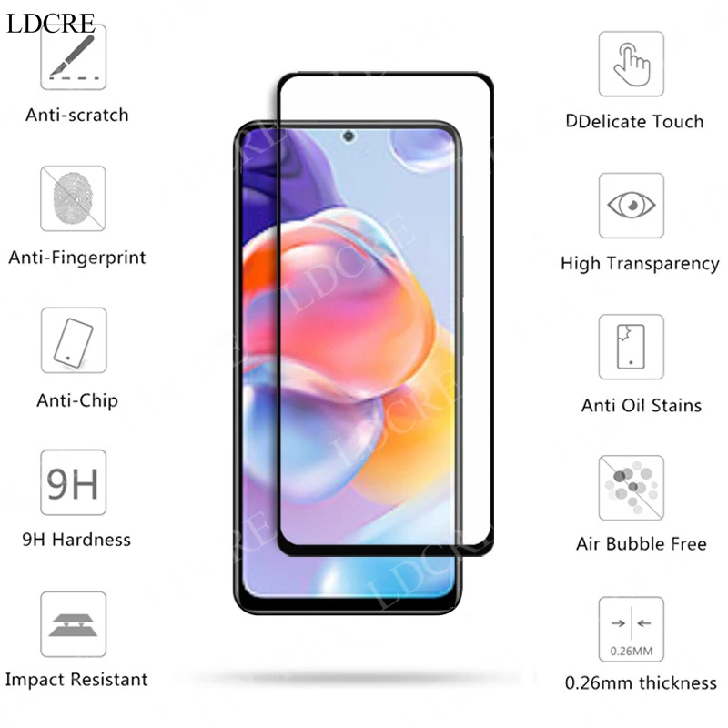Protector de cristal templado para Xiaomi Redmi Note 11 Pro Plus, película protectora de cristal para Xiaomi Redmi Note 11 Pro + 11S 10 Pro 10S 10C 10A - imagen 3