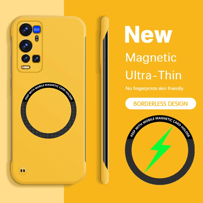 Funda de teléfono rígida magnética sin marco para VIVO X60 X60T Pro Plus Pro + X60S 5G, funda trasera de protección de cámara Original de alta calidad - imagen 2