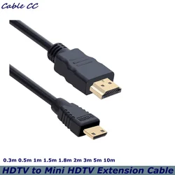 Adaptador Mini HDMI a HDMI 1.4 1080p para TV Proyector