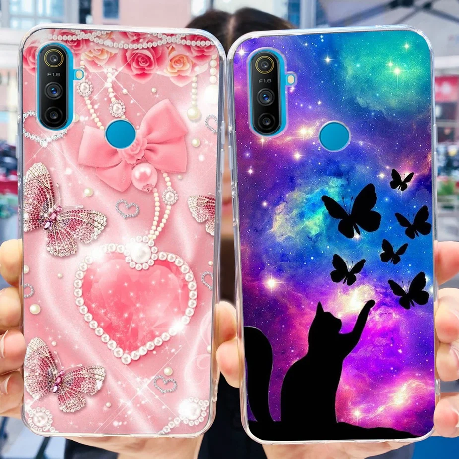 Funda de silicona blanda para Realme, carcasa pintada Popular de lujo para Realme C3, cámaras RealmeC3, parachoques - imagen 5