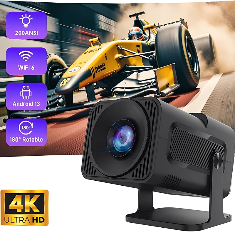 Mini proyector con licencia de Netflix con Wifi6 BT5.2 4K nativo 1080P X12 NTV proyector Auto Keystone Control de voz aplicaciones integradas