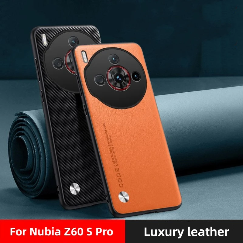 Funda de cuero de lujo para Nubia Z60 S Pro, cubierta de TPU para Nubia Z60S Pro, delgada, a prueba de golpes, parachoques, NubiaZ60SPro - imagen 2