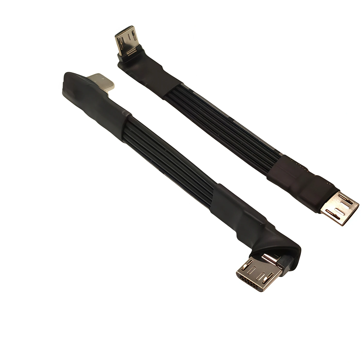5CM 10CM 50CM 90 grados Micro USB2.0 5 pines arriba, abajo, izquierda y derecha en ángulo macho a macho a conector de Cable de extensión enchufe adaptador