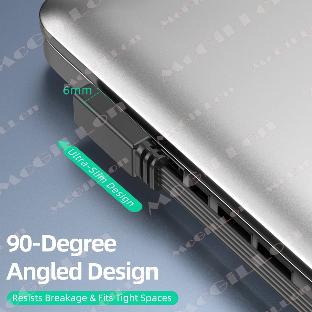 Cable de extensión USB codo ángulo de 90 grados Cable plano de silicona suave USB A Cable adaptador de extensión macho A hembra para teléfono portátil - imagen 5