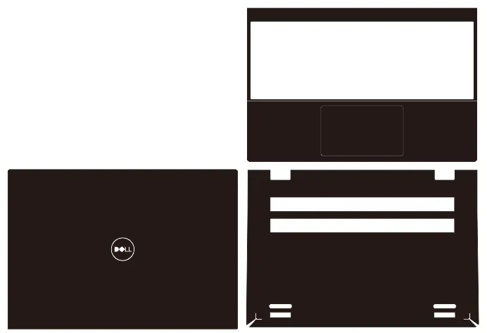 1xtop + 1xpalmrest + 1xbottom Skin Sticker Cover para DELL XPS 13 9343 9350 9360/Inspiron 5410 5401 5402 5501 5505 5310 14-3401 L412Z - imagen 4