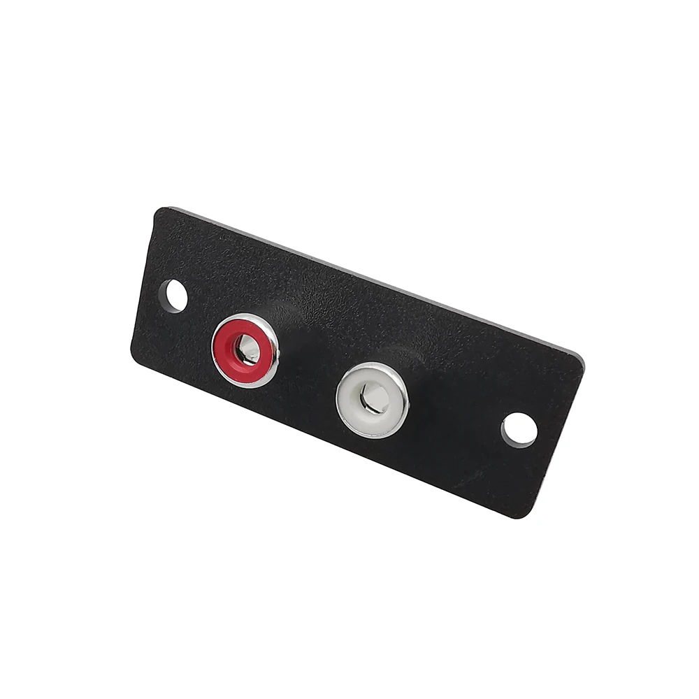 Conector hembra RCA de 2 vías, Terminal de placa de Panel de pared, entrada de chasis Phono, adaptador AV de Audio, 2/5 Uds. - imagen 2