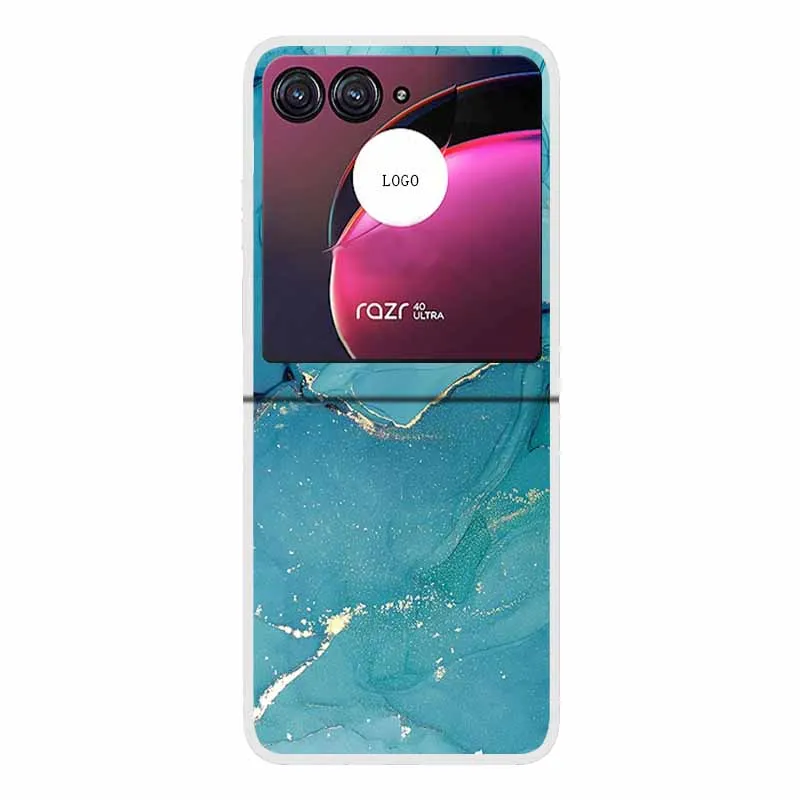 Para Moto Razr 40 Ultra funda de mármol transparente dura cubierta de PC fundas de teléfono para Motorola Razr 40 Ultra Protector nuevo Coque - imagen 3