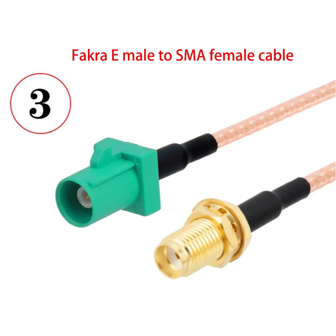 Fakra E tipo macho hembra verde a SMA enchufe Jack Cable adaptador RG316 15cm /30cm/50cm/100cm venta al por mayor nuevo para conexión de coche - imagen 4