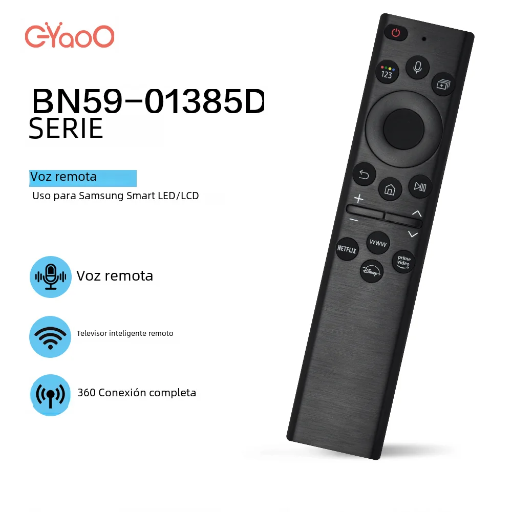 Mando a distancia Solar por voz para Samsung, mando a distancia de repuesto para Smart TV BN59-01385D, Compatible con Neo QLED Crystal UHD Series, BN59-01385D - imagen 2