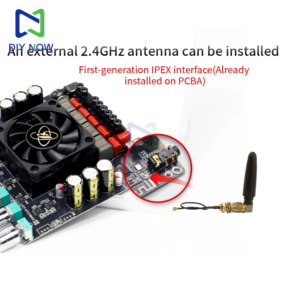 Placa amplificadora para subwoofer DC 12-42V XY-HT21MAX versión mejorada placa amplificadora Bluetooth de 2,1 canales 200W * 2 + 400W TPA3223 - imagen 5