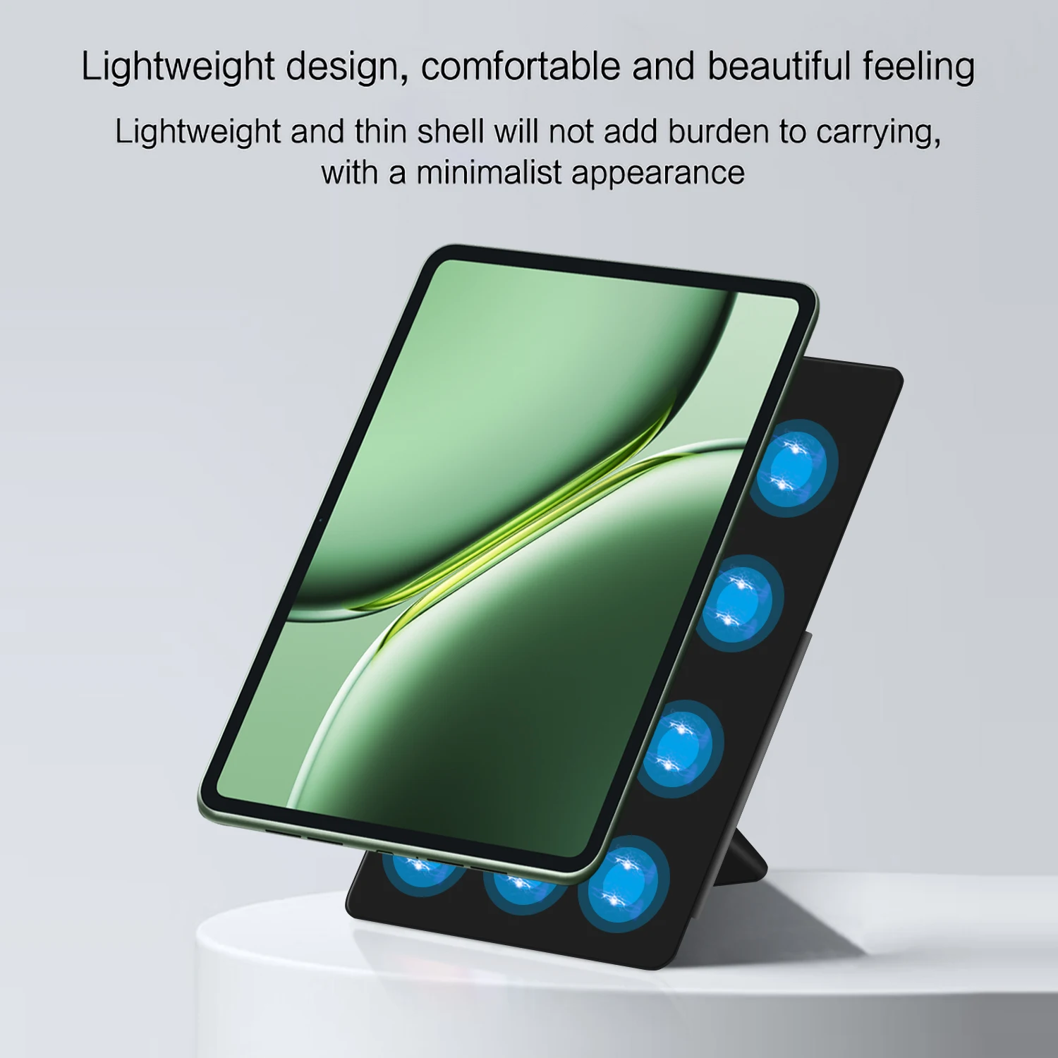 AJIUYU funda magnética inteligente para OnePlus Pad Pro 12,1 pulgadas 2024 funda de cuero PU con soporte abatible para OnePlus Pad 2 funda para tableta de 12,1" - imagen 3