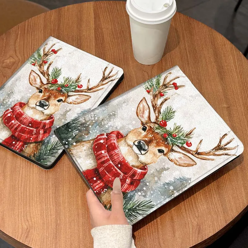 Navidad invierno ciervos de nieve para Lenovo Pad Tab Legion Xiaoxin Y900 Y700 K10 M10 P11 3. a generación Pro GT Plus funda para tableta