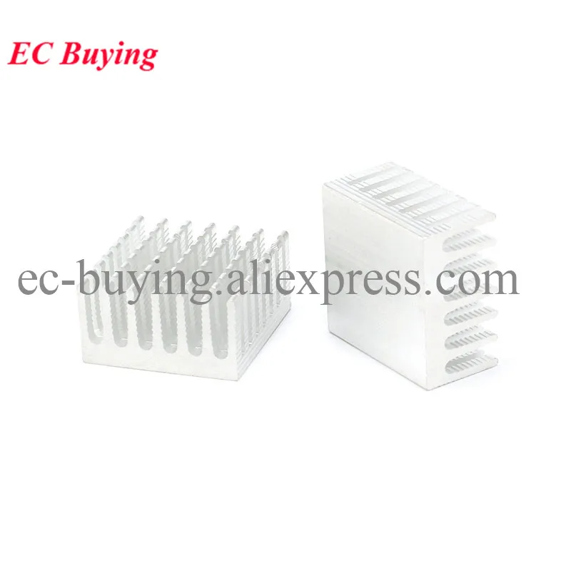 5 uds/1 unidad disipador de calor 28*28*15MM enfriador de radiador aleta de refrigeración disipador de calor de aluminio 28x28x15MM módulo IC PBC PCB negro plata oro - imagen 3