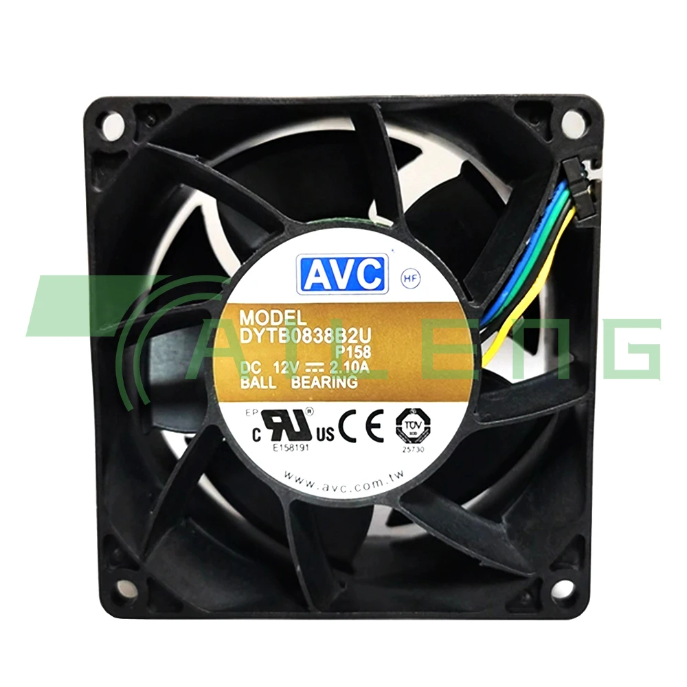 Nuevo para 80mm de alta velocidad CFM flujo de aire DC 12V doble rodamiento de bolas PWM ventilador de refrigeración ordenador PC, caja de 80X80X38mm potente refrigerador