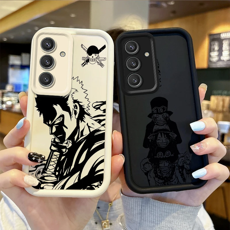 Funda de TPU de Anime Luffy de una pieza para Samsung Galaxy, funda antideslizante para Samsung Galaxy A35, A34, A33, A32, 5G, A31, A30, A24, A23, A22, A16, A12, A06, A03, M55, nueva