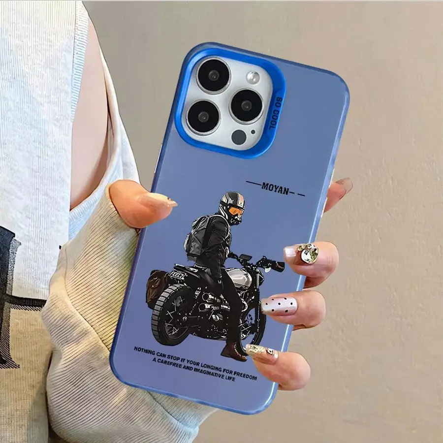 Funda para iPhone 14 15 16 Plus 16e 11 12 13 Pro Max carcasa suave locomotora masculina moda Cool - imagen 3