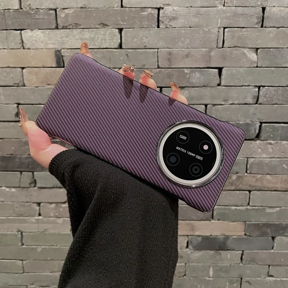 Para Huawei Honor Magic 7 Lite funda de lujo chapada dura con patrón de fibra de carbono funda protectora trasera para Magic 7 7Pro Shell - imagen 3