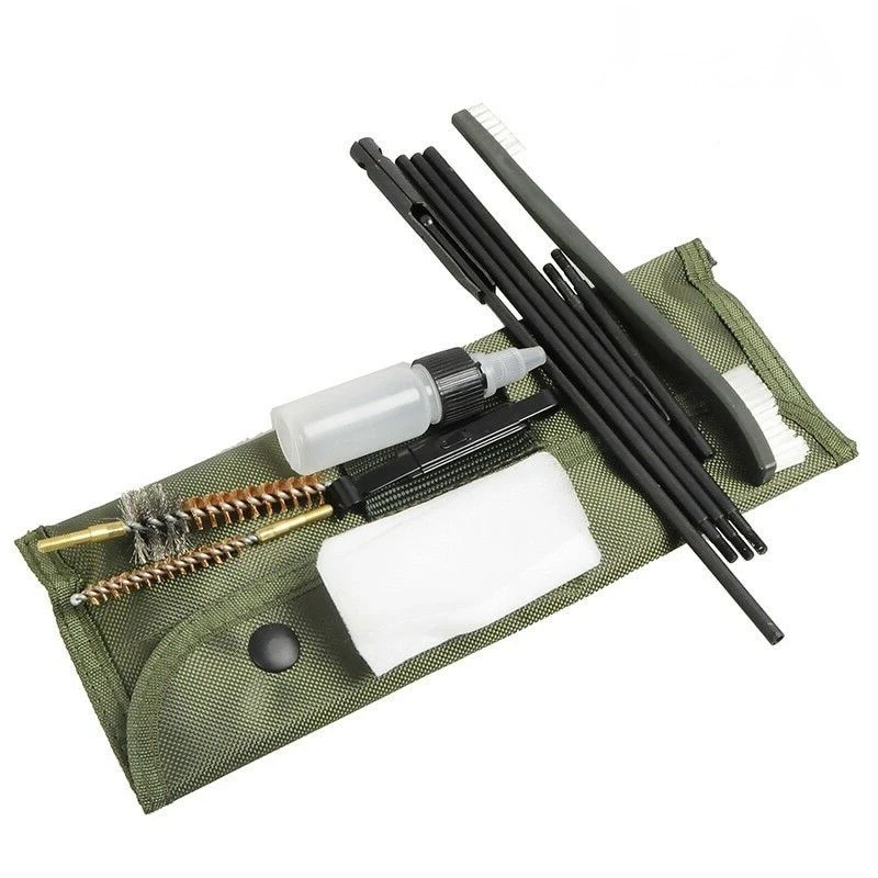 Juego de limpiador de escopeta Airsoft AR15 M16 M4 AK, Kit de limpieza de pistola para 5,56 Mm.223 22LR.22 Cal, cepillo de limpieza de pistola de Rifle táctico - imagen 4